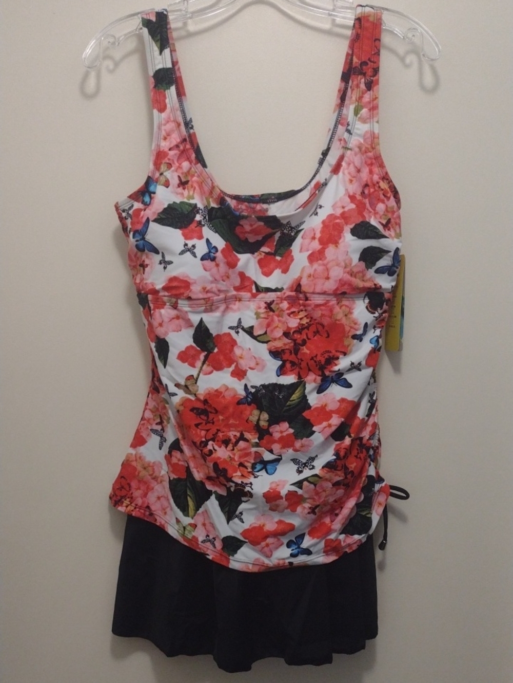 OUO Red Floral Tankini (J713)